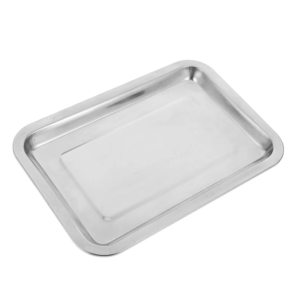 Rectangular Stainless Steel Tray For Lab Chemical Experiment Tools Teaching Equipment Spill Containment Medical And Tattoo Use A