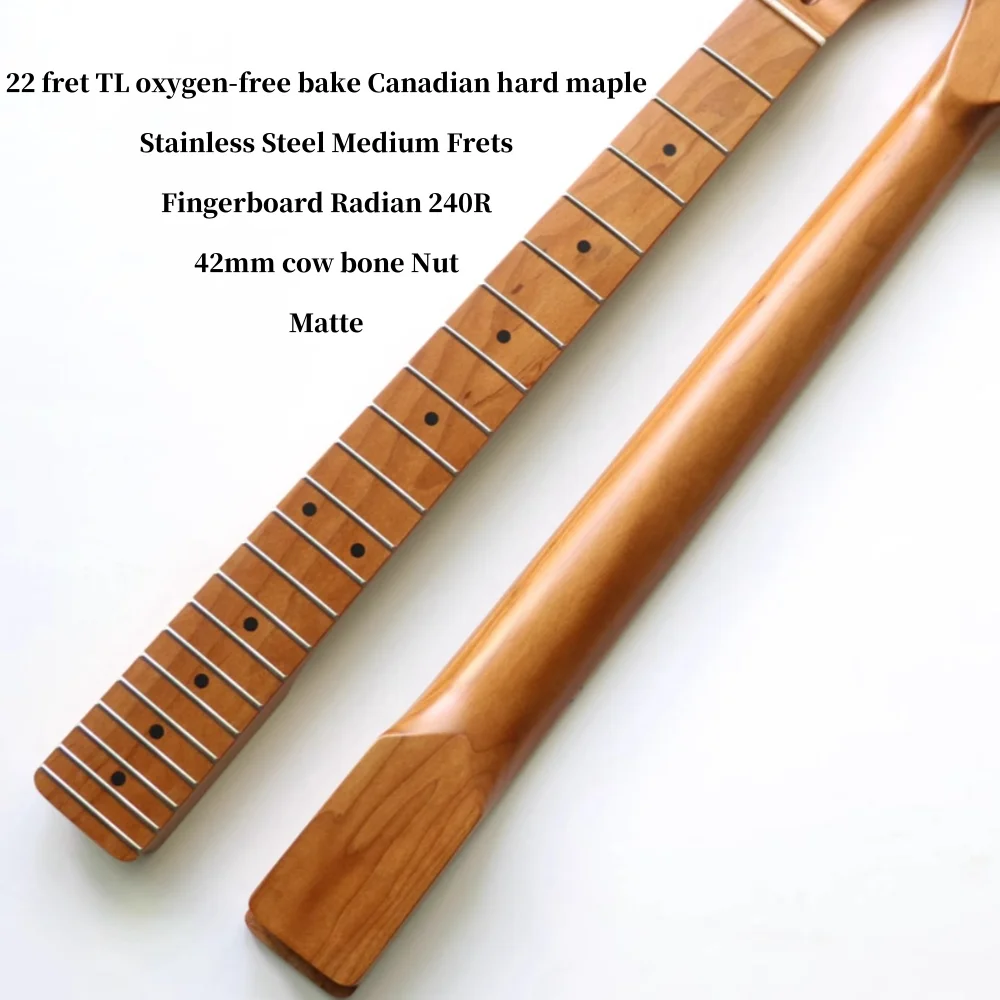 TL F stainless steel 22-fret Canadian oxygen-free bake electric guitar neck glossy matte guitar handle SQ neck