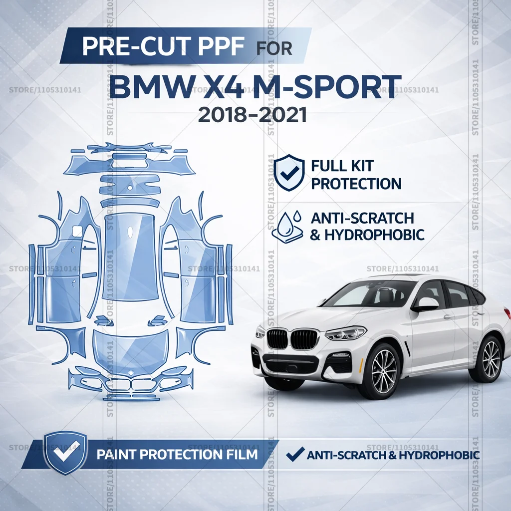

Pre-Cut Paint Protection Film PPF Transparent Car Film Front Bumper Protector Clear Bra for BMW X4 M-Sport 2018-2021