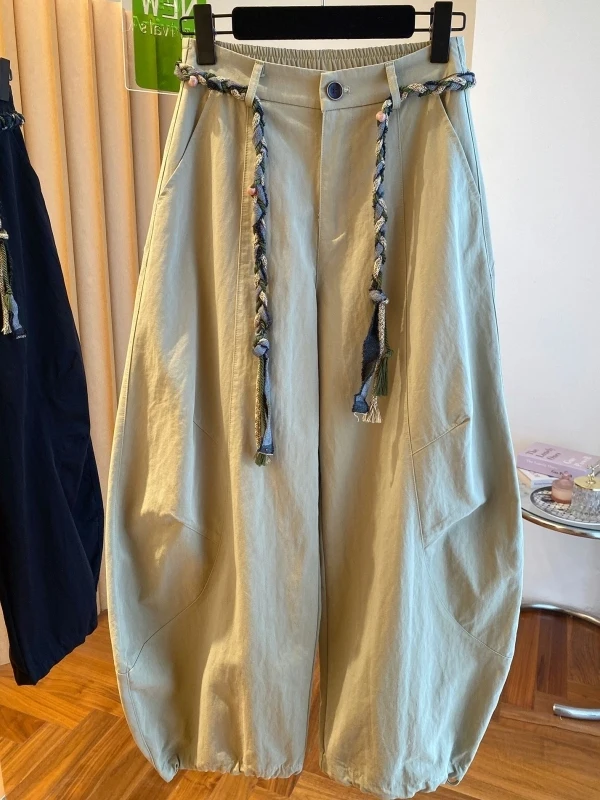 

Loose Fit Retro Japanese Sle Pear ape Bent Knife Pants ex Spring Autumn New Sle Versatile Lantern Scythe Pants