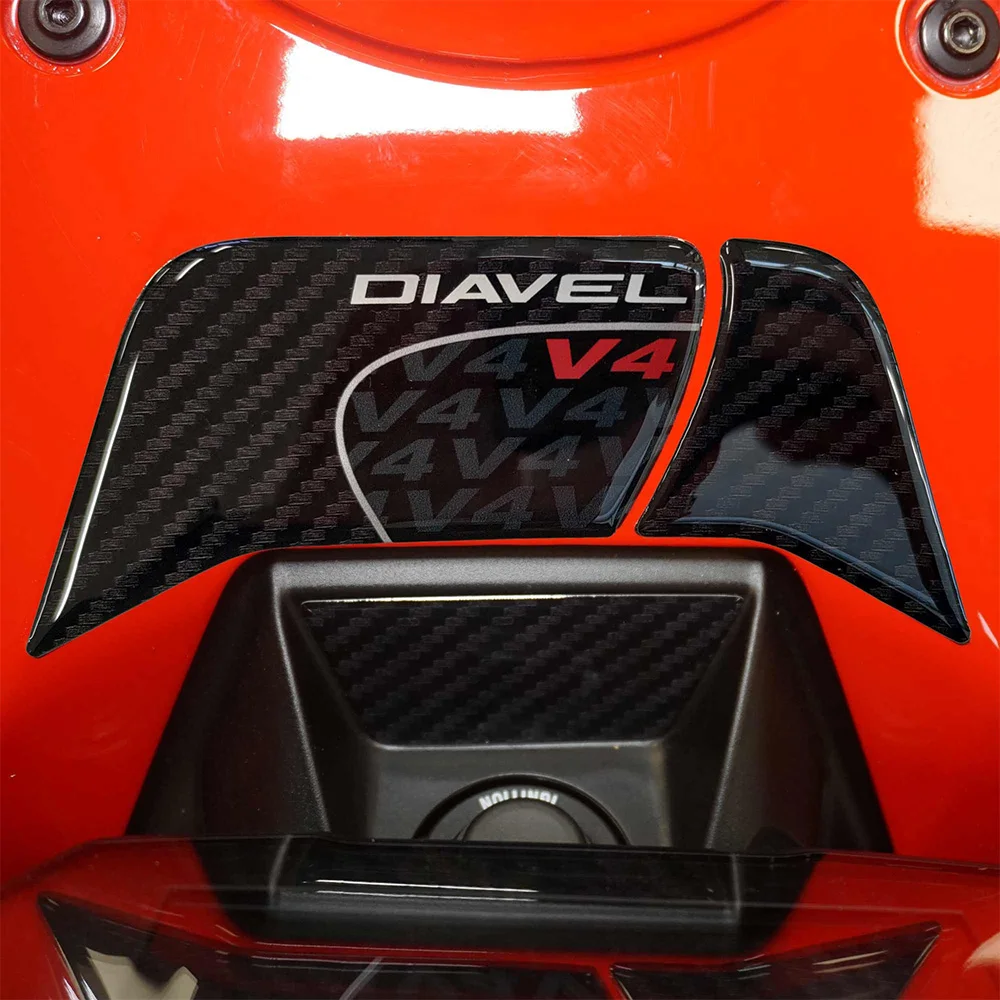 For Ducati Diavel V4 2023- Motorcycle diavel v4 Accessories Key Ignition Area Protector 3D Epoxy Resin Sticker Kit