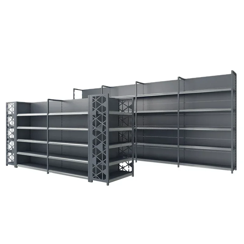 Factory price multi layers steel supermarket shelves/ high quality metal double/single sided fixed/gondola shelves display racks