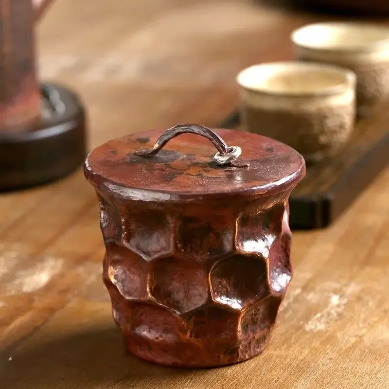 Wind  House retro copper ashtray, with cover anti-fly ash household, living room tea room multi-function, office ashtray