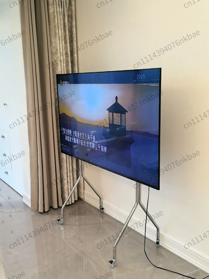 43-75 Inch Stainless Steel TV Floor Stand Detachable TV Mount