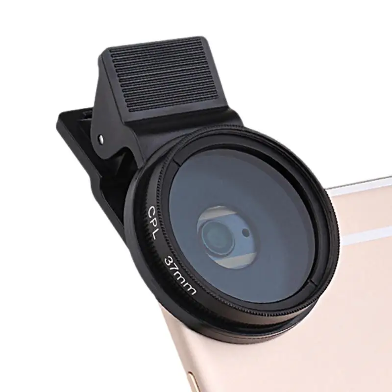 37mm CPL Phone Camera Lens Portable Optical Glass Improve Color Saturation and Contrast Accessories Clip on Cellphone CPL Filter