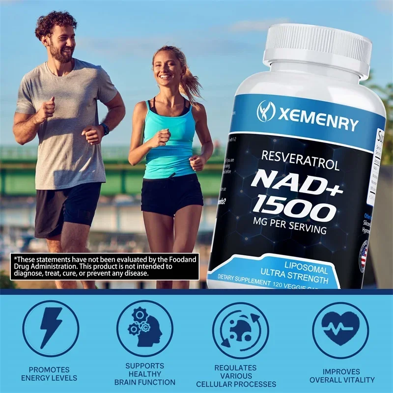 อาหารเสริม NAD+ - มีเรสเวอราทรอลเพื่อสนับสนุนสุขภาพเซลล์ การซ่อมแซม DNA การผลิตพลังงาน ต่อต้านริ้วรอย และเสริมสร้างภูมิคุ้มกัน