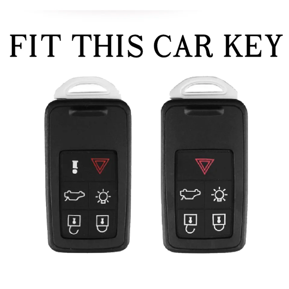 Leather Car Key Remote Cover Full Case For Volvo S60 S80 V60 XC60 XC70 S60L V40 XC90 Auto Keychain Protection Accessories Ring