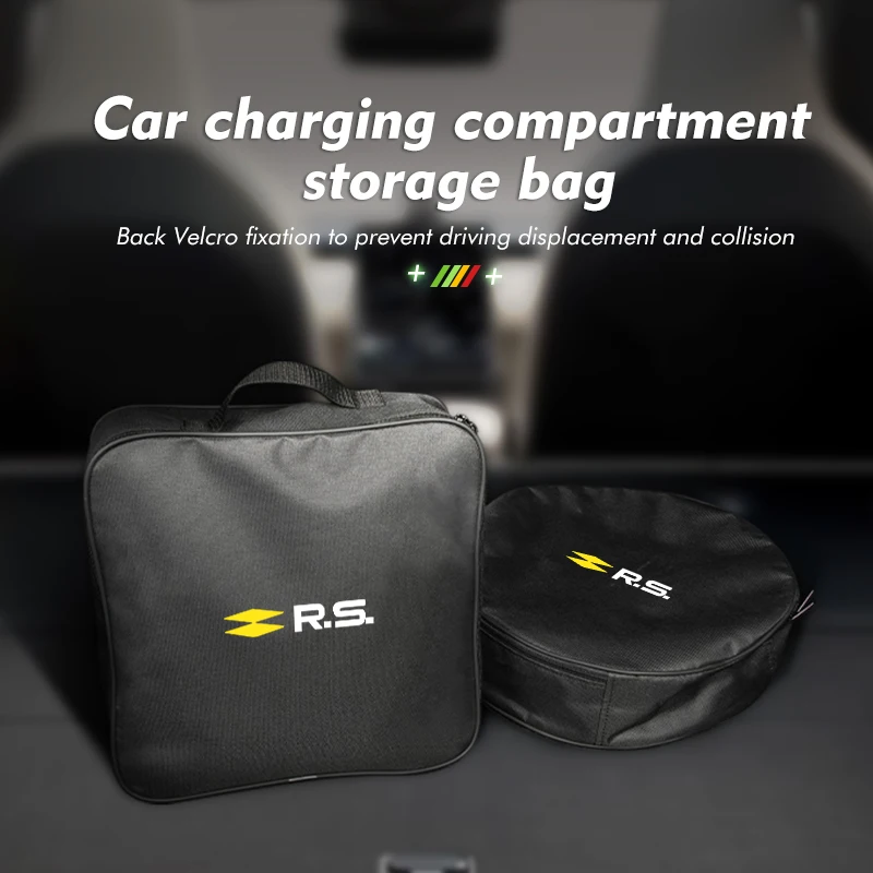 Сумка для хранения электропистолета New Energy Car, портативное зарядное устройство для Renaul RS Kadjar Captur Clio Megane 2 3 4 RS Koleos Logan