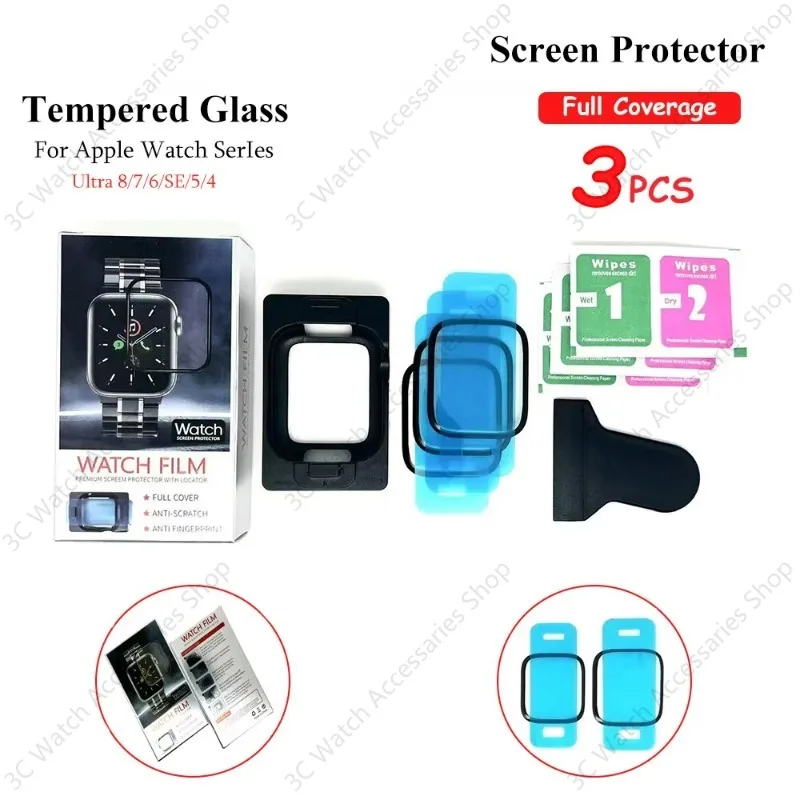 

3PCS Ceramic film For Apple watch Ultra 9 8 7 49mm 45mm 41mm Screen protector For Apple watch 6 5 4 SE 44mm 40mm 3 2 1 42mm 38mm