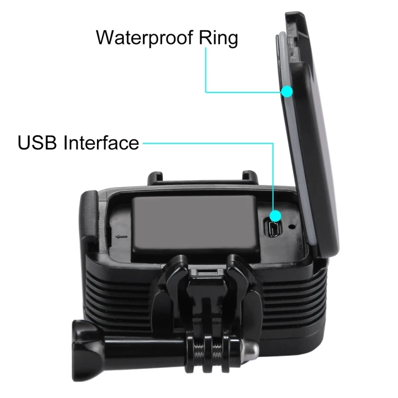 PULUZ IPX8 Waterproof Camera Diving LEDs Light with Hot Shoe Adapter For GoPro DJI Xiaoyi Action Camera, Canon Sony Camera