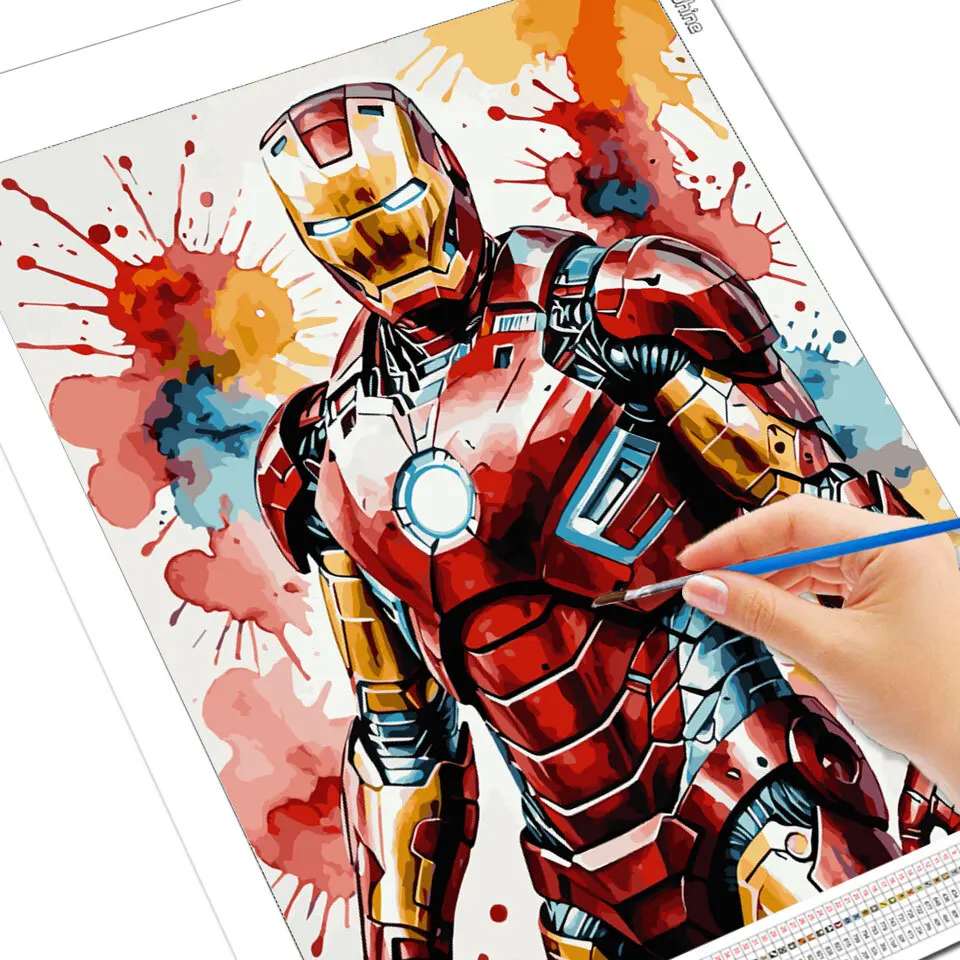 Disney Pictures By Numbers Donald Duck DIY Paint Kit for Adults Toy Story Cartoon Rabbit Oil Painting Iron Man Child Gift