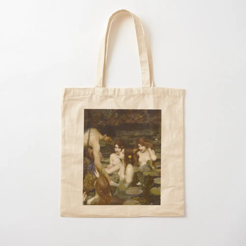 

Hylas and the Nymphs - John William Waterhouse Tote Bag hand bags Canvas shoulder bag university shopper bag Canvas Tote