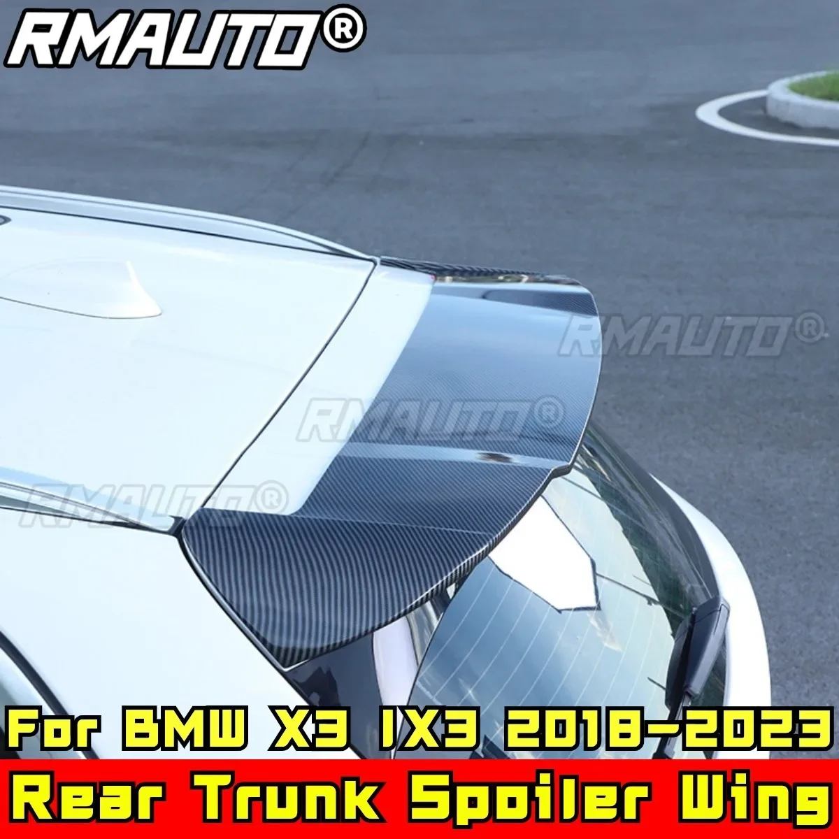 

For X3 IX3 Body Kit Rear Spoiler Carbon Fiber Look Sport Style Rear Trunk Wing Spoiler for BMW X3 IX3 2018-2023 Car Accessories