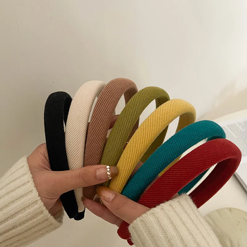 Simple Colored Headbands Stripes Narrow Hairbands for Women Spring Summer Hair Accessories Girls Fashion Daily Headdress