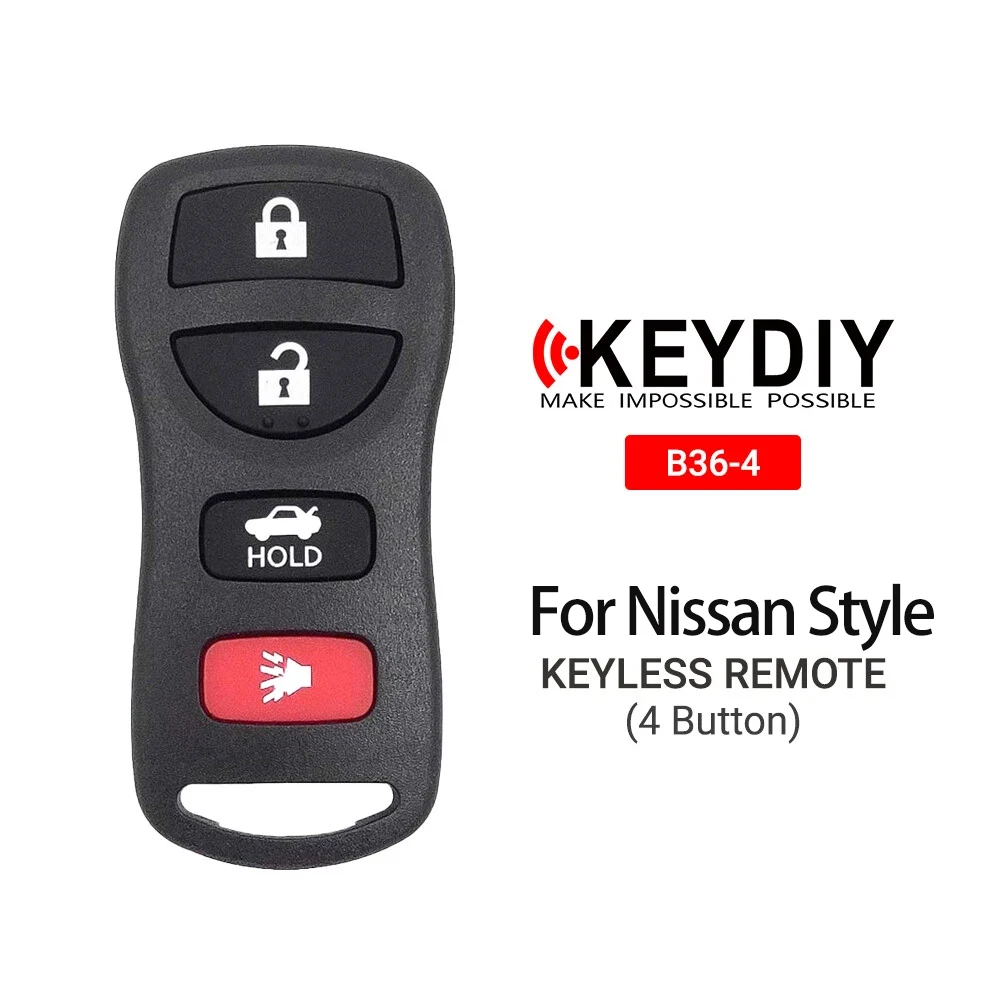 KEYDIY KD B36-4 مفتاح بعيد عالمي 4 أزرار لمفتاح السيارة على طراز نيسان لمبرمج مفاتيح KD900/KD-MAX/KD-X2 MINI KD Max #1