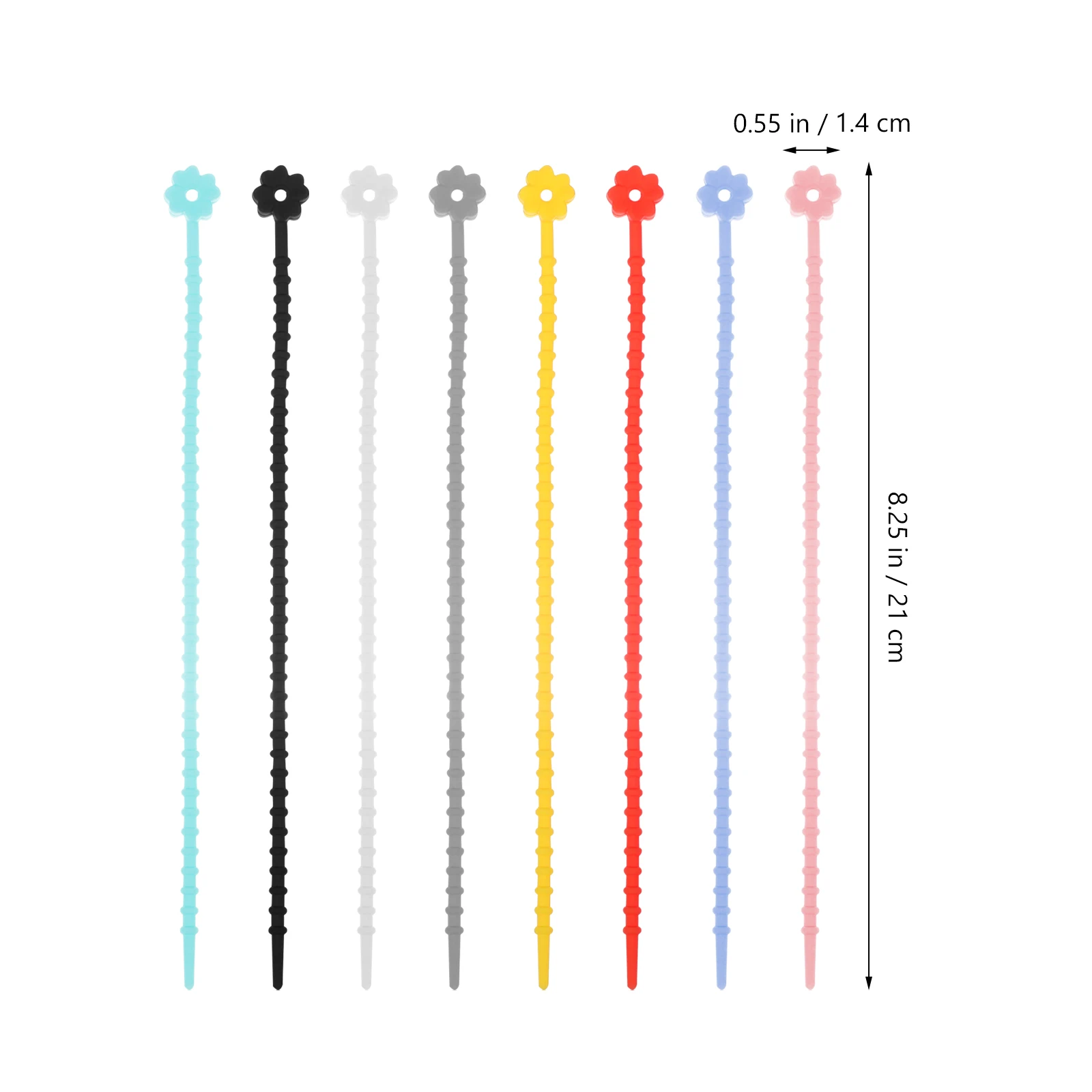 

24 Pcs Cable Tie Earphone Organizer Ties Elastic Soft Small Silica Gel Silicone for Cords
