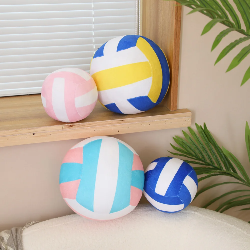 Simulation Volleyball Ball Plush Toy Cute Volleyball Props Pillow Accompany Kids Soft Gifts for Girls Boys Room Decor