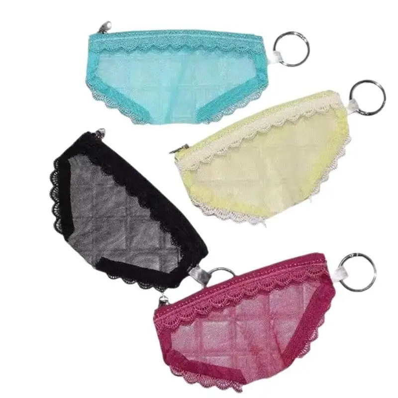 Portable Zippered Makeup Storage Bag Inspired by Lace Mesh Briefs for Easy Cosmetic Organization