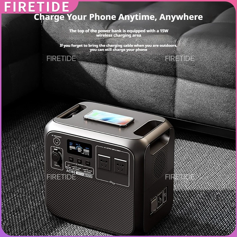 

Portable Power Station AC180 1152Wh Battery Backup 1800W AC Outlet. for Camping, Off-grid, Power Outage