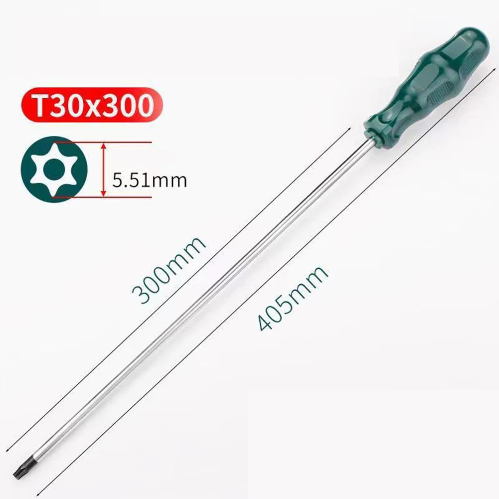 Narrow Spaces 400mm Torx Screwdriver Lengthened Screwdriver 400mm Length Ergonomic Handle Design Imported Material Magnetic Tip