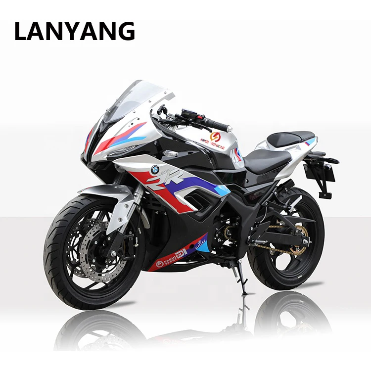 LY High Power 130km/h Electric Racing Motorcycle with Brembo Hydraulic Brake Airbag Shock Absorption 72V Voltage