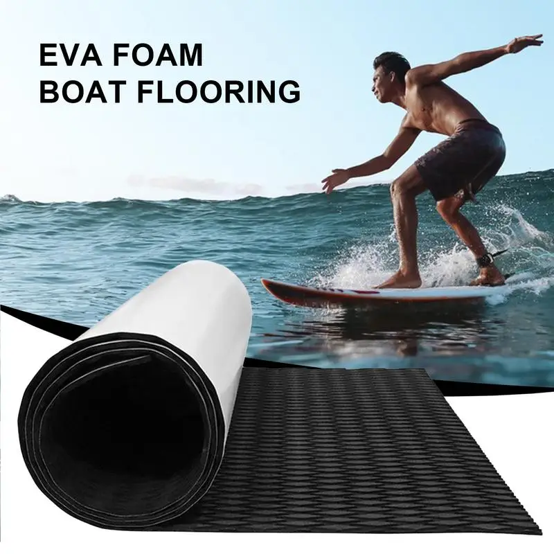 Surf Traction Pad Deck Grip Mat EVA Foam Boat Deck Mat Self-Adhesive Non-Slip Trimmable Sheet For Surfboard RV Yacht Kayak