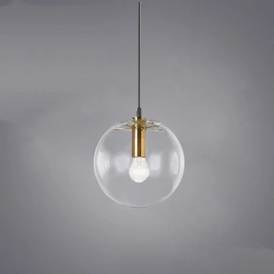 Moderne Scandinavische Glazen Bal Hanglampen Globe Armatuur Thuis Deco Clear Glazen Hanglamp Diy E27 Suspension Keuken Opknoping Lamp - afbeelding 1