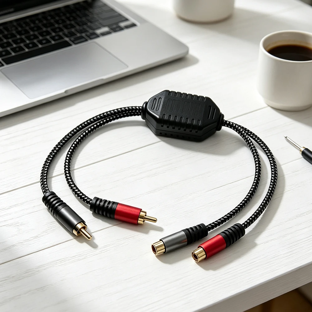 1pc Dual-channel For RCA Audio Signal Isolator Eliminates Hum Noise Obstruction For Video Systems Accessories
