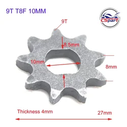 9 Tooth 9T T8F Oval 10MM Razor EVO X-Treme IZIP Gear Sprocket 500W 800W 1000W Electric Motor Scooter