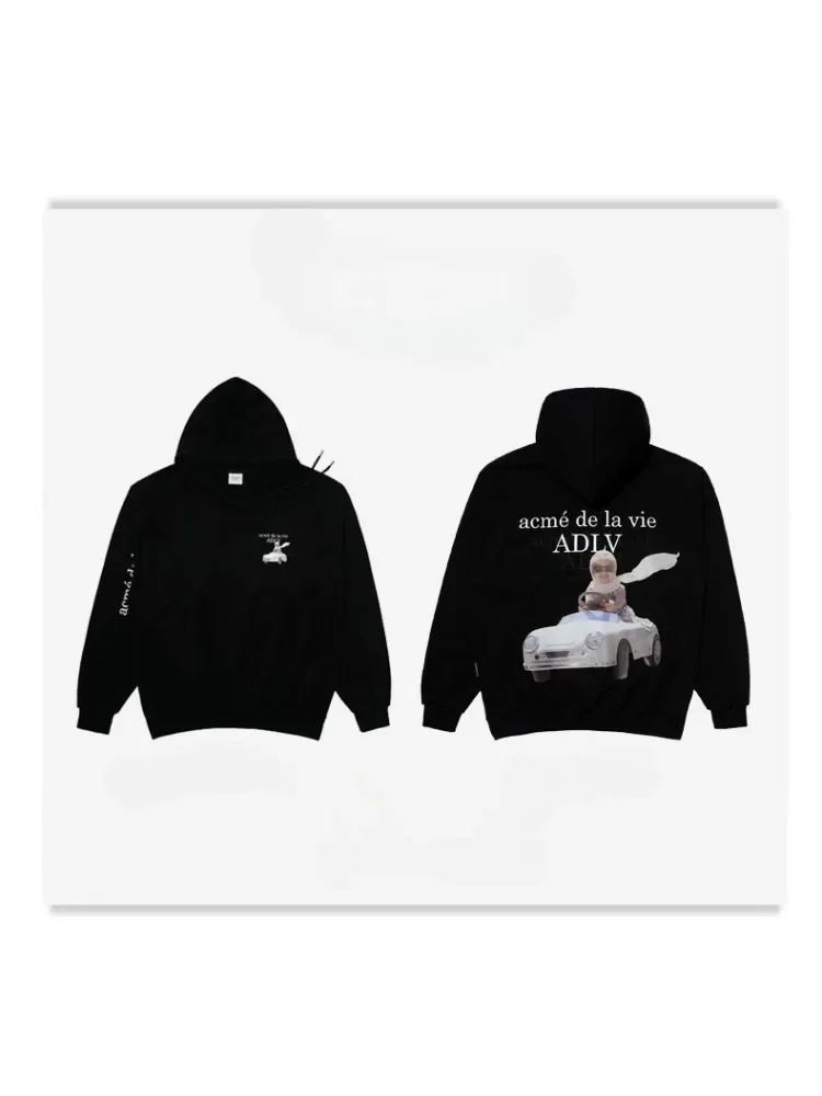 

Cute Doll Face Donut Series Fashion Printed Hoodie Men's and Women's Cotton Fleece Loose Pullover High Quality Trend Top