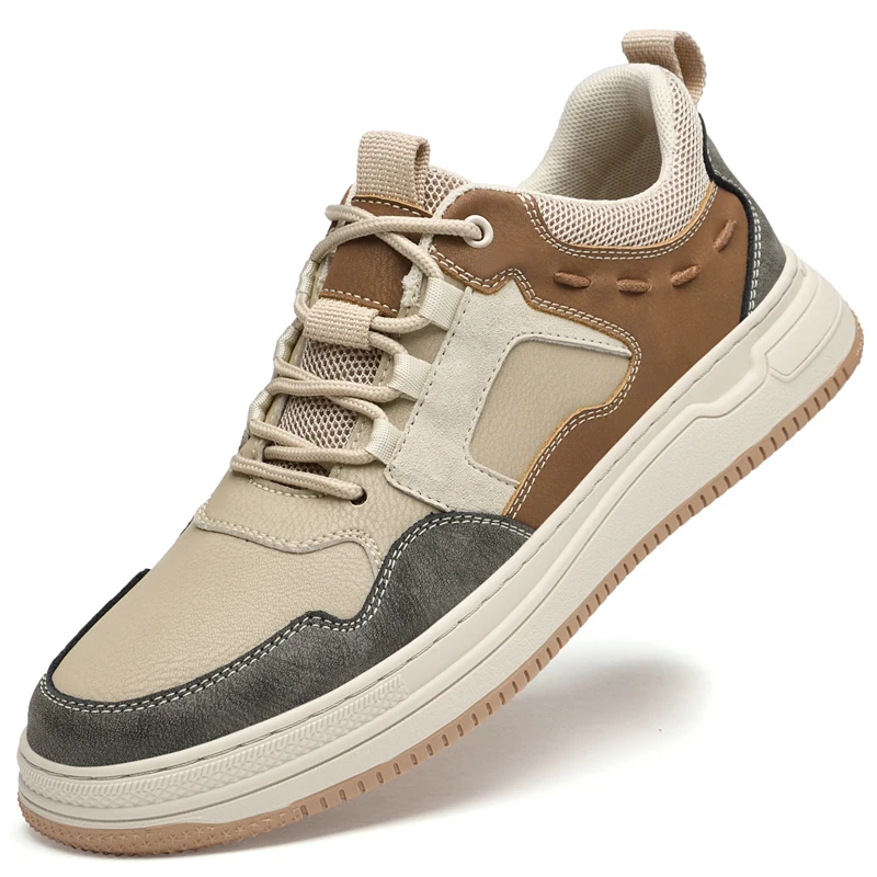 

High Quality Brand Thick Soled Men's Oxford Shoes Lace Up Simple Men's Outdoor Hiking Shoes Camping Sports Leisure Shoes