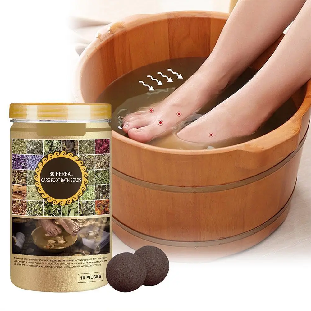 Herbal Foot Bath Beads Herb Detox Foot Bath Beads Promotes Blood Circulation Soothing Fatigue Improving Sleep Quality