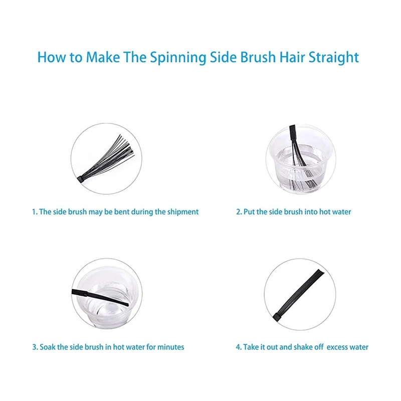 

12 Pcs Side Brush for X70 Sweeper Sweeper Accessories for Cleaning in Hard-to-Reach Corners and Edges