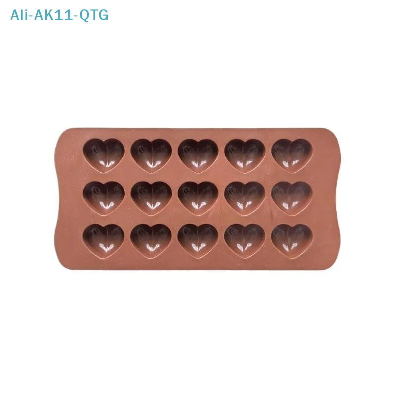 New 15 Cavity Love Silicone Chocolate Mold Heart Candy Jelly Baking Ice Cake Mould Candle Soap Making Valentine's Day Gifts