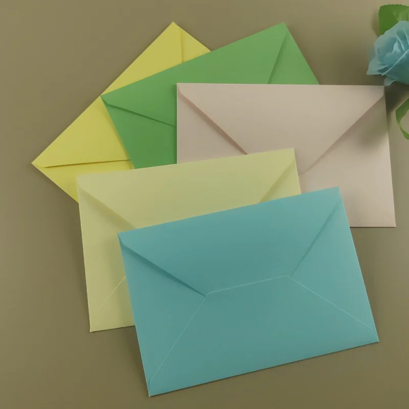 Custom 180g Thick Large European Style Colorful Envelopes Custom Greeting Cards Company Invitations Cash Vouchers Special