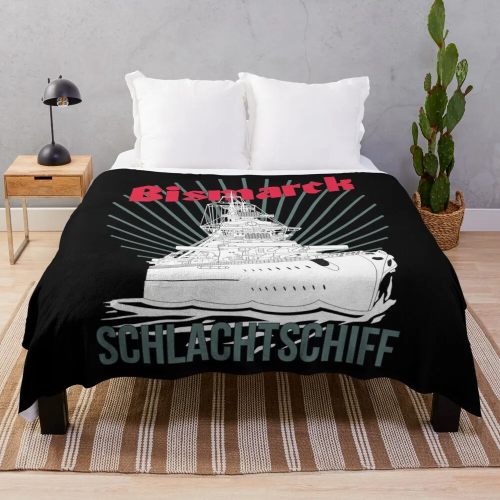 German battleship Bismarck Throw Blanket Blankets Sofas Of Decoration Sofa Blankets