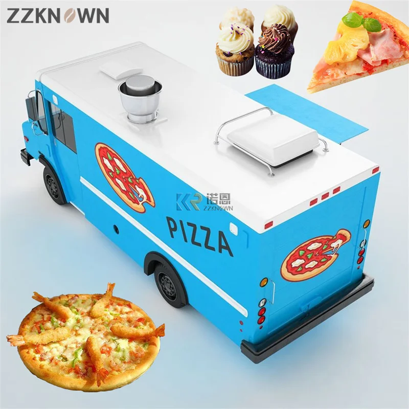 CE Approved Electric Mobile Food Truck Retro Coffee Crepe Snack Catering Car Vintage Hotdog Pizza Hamburger Ice Cream Cart