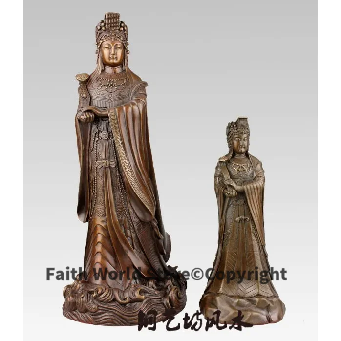 2025 HOME OFFICE efficacious Talisman House Protection Mazu Goddess Matsu Goddess of the Sea bronze art statue Decoration