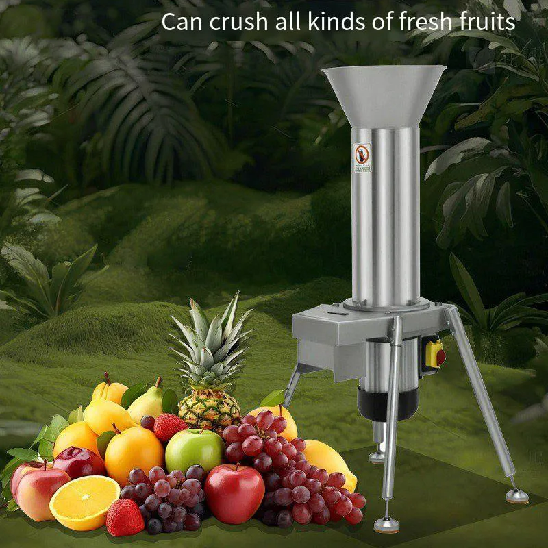 1100W Electric Fruit Apple Crusher Freestanding Crushing Machine Cider Press for Apples, Pears, Pineapple, Guava, Carrot, Potato
