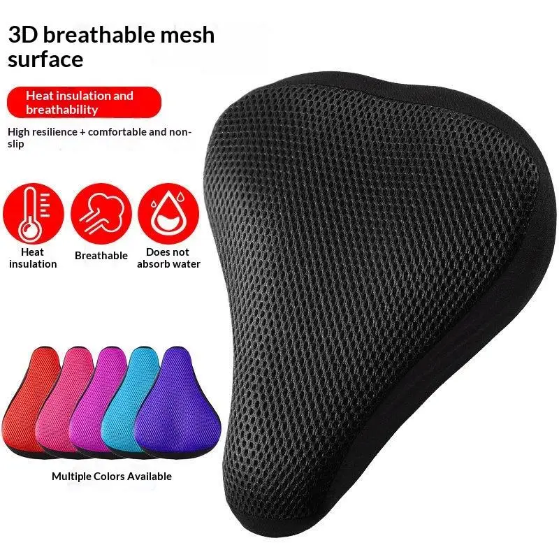 1Pcs 3D Soft Bicycle Seat Cushion Cover Shock Absorbent Breathable Anti Slip Pad for Commuter Road Bike Daily Riding - view 5