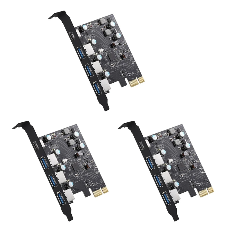 

3X PCI-E к USB3.0 + Расширительная карта типа C (Pcie карта), 3 порта с Суперскоростной USB 3,0 PCI расширительной картой