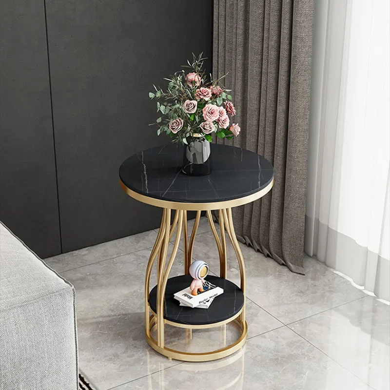 Round Marble Coffee Tables Tea Nordic Luxury Modern Coffee Tables Gold Living Room Table Basse Furniture Living Room WK50CJ