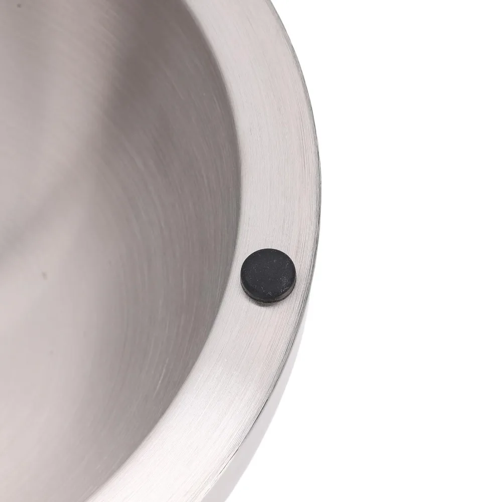 Rustless Steel Salad Bowl Smooth Polished Round Wide Opening Mixing Bowl Practical Anti Slip Storage Bowl Ingredient Mixing