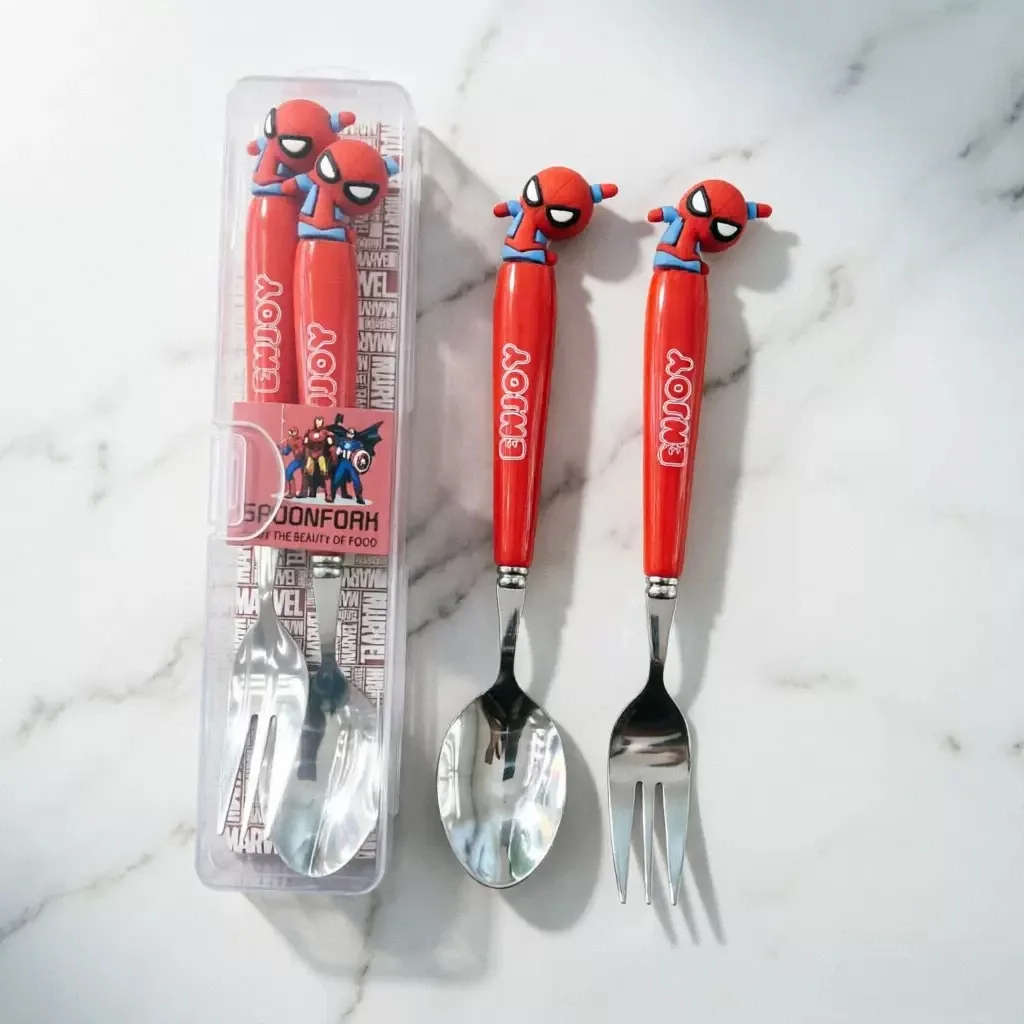 2026 NEW  Cool Hero Cutlery Cartoon Fork Spoon Set Storage Box Tableware Birthday Christmas Gift For Fans Theme Party Giift view 2
