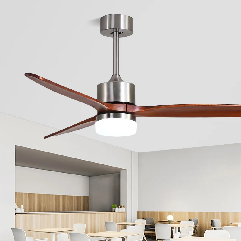 مروحة سقف خشبية على الطراز مع محرك خفيف عالي الطاقة صامت مثالية لمراوح أسقف غرفة المعيشة وغرفة النوم