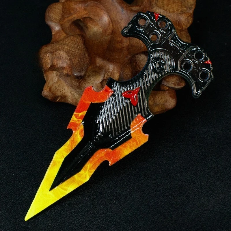10 cm/3,94 in Arena Breakout Spiel Peripherie Kalte Zähne Hand Stechen Gold Waffe Modell Spielzeug Metall Ornament Nahkampf modell Sammlung Junge