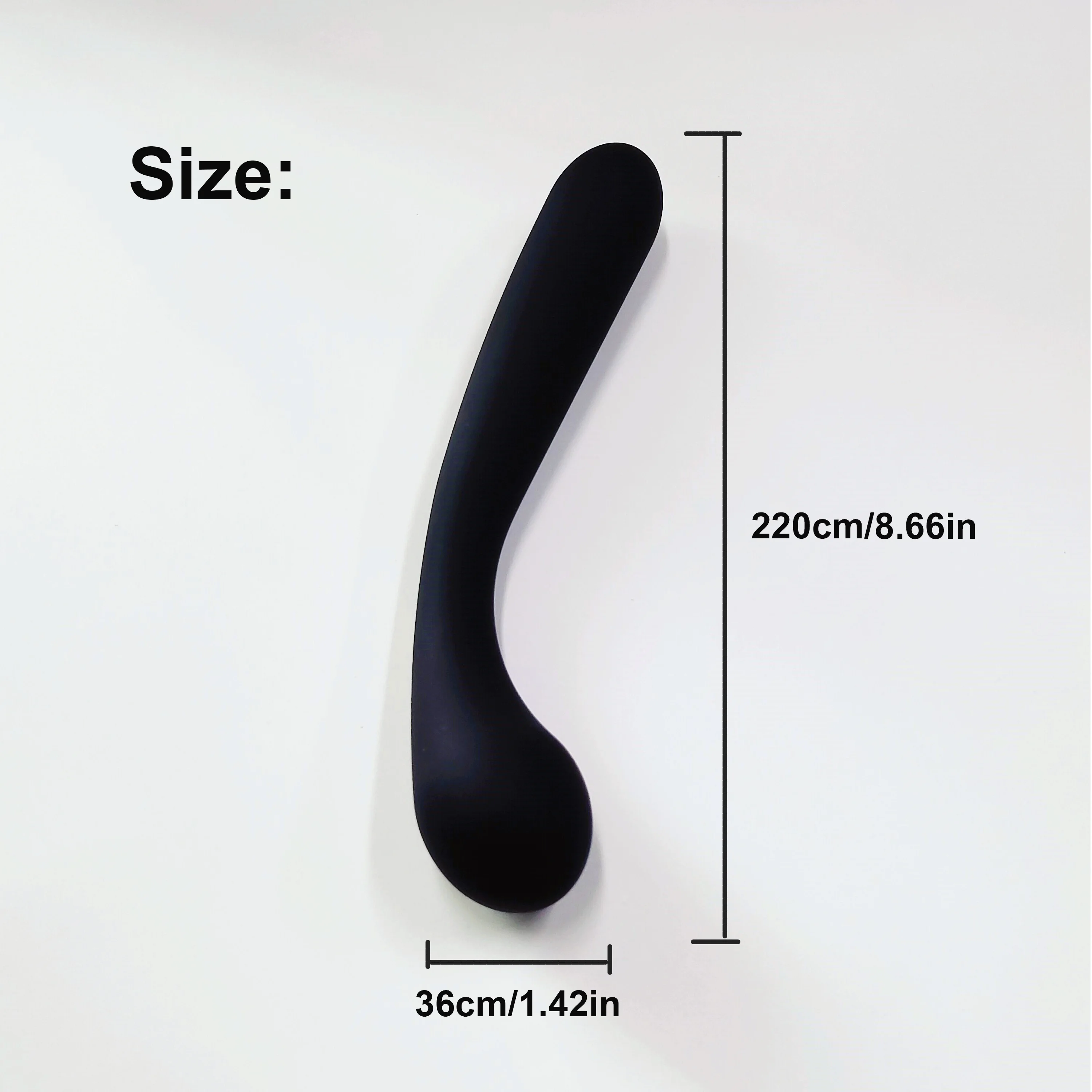 Gezichtsschoonheid Massagestok Zwart Lange ronde kop Massagestok Familiekwaliteit Multifunctionele handmatige stimulator Gemakkelijk mee te nemen