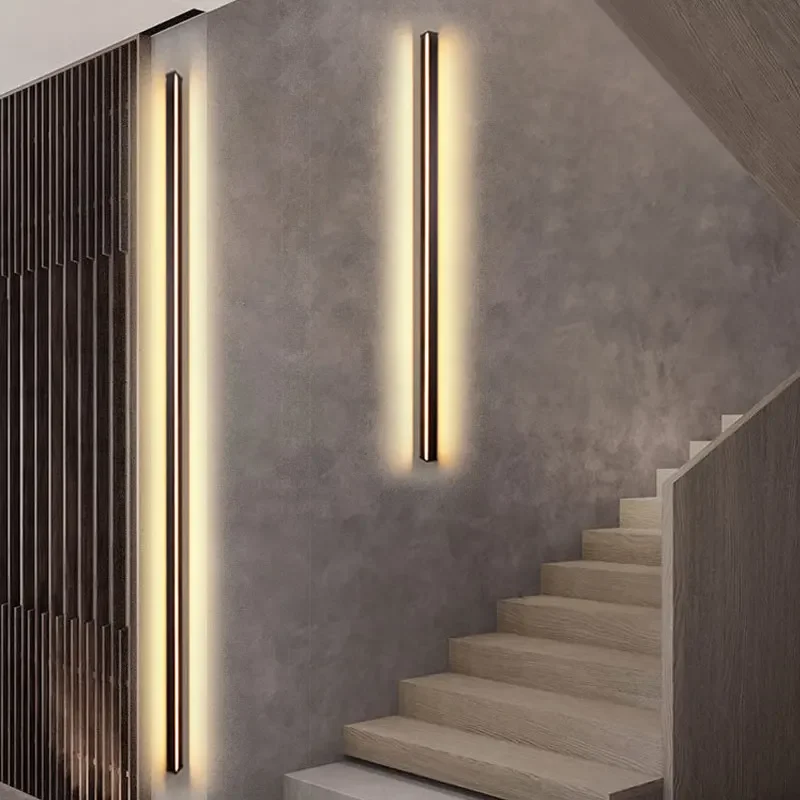 Nordic modern Minimalist Long Wall Lamp Bedside Bedroom Light Strip Simple Dimming Master Bedroom Line  Home Decoration