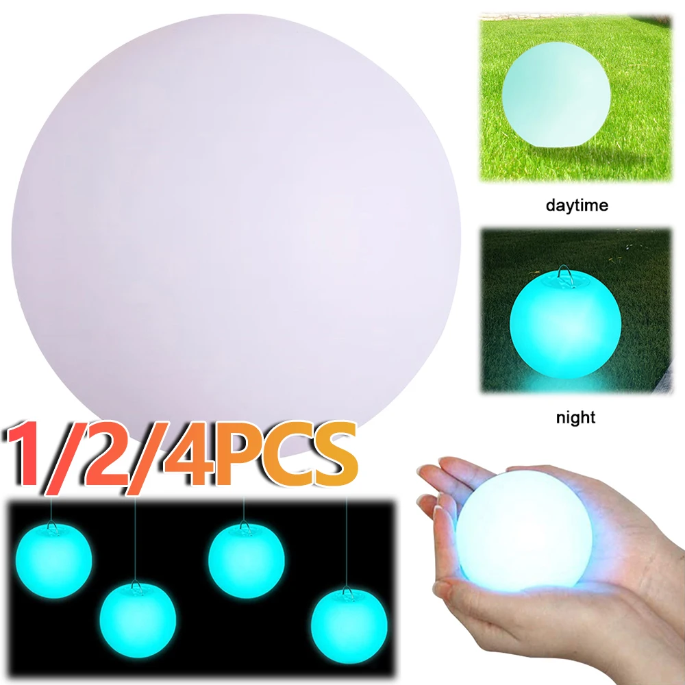 LED Light Bouncy Ball IP68 Waterproof Garden Luminous LED Ball 16 Colors LED Glowing Beach Balloon Garden Luminous Toy LED Balls