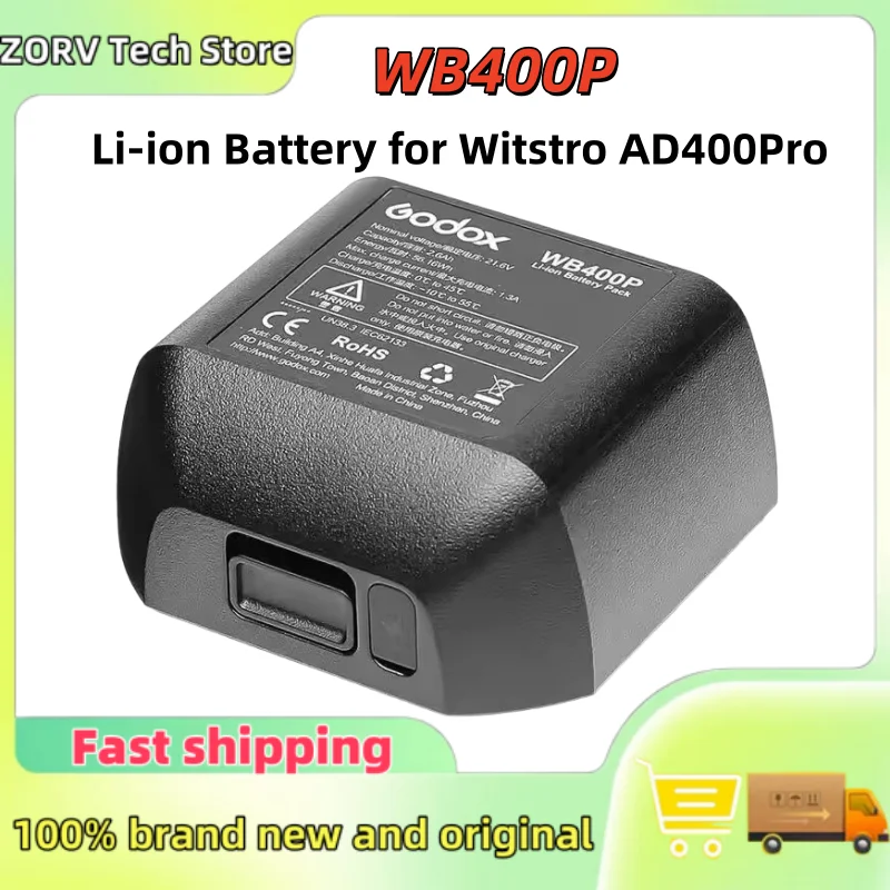 original WB400P Li-ion Battery External Flash Light Camera Lamp Power Battery Backup for AD400PRO